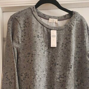 NWT Embellished Wintery Sweatshirt Anthropologie - Large